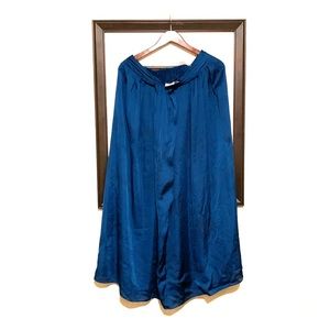 Beautiful blue silky maxi skirt